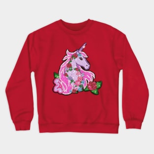 Sequin Unicorn Illustration Crewneck Sweatshirt